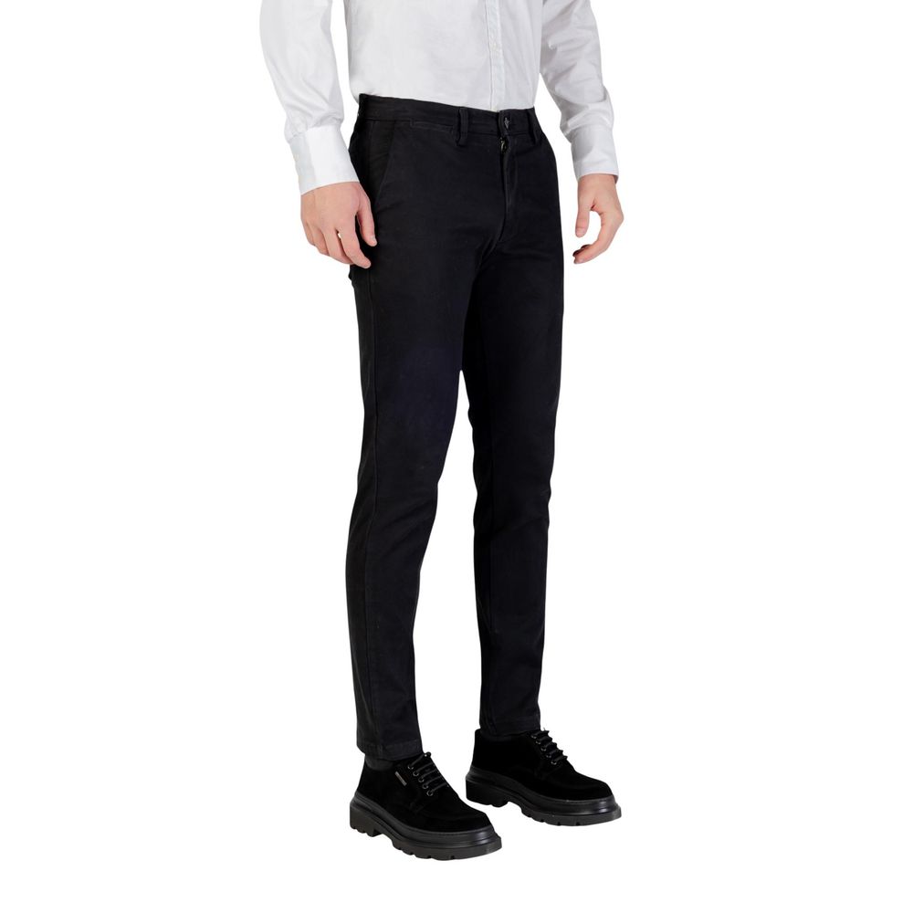 Borghese Black Cotton Skinny Pants | Regal Royce