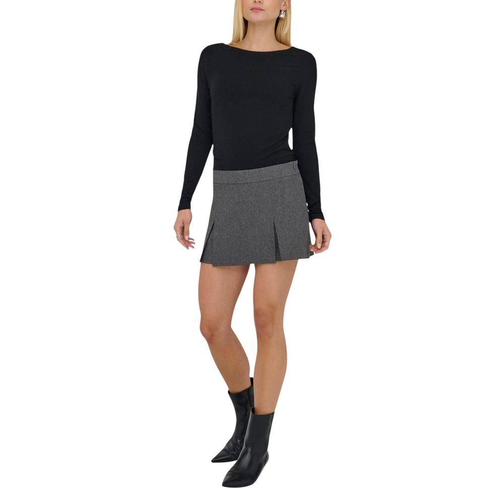 Jacqueline De Yong Gray Polyester Shorts | Regal Royce