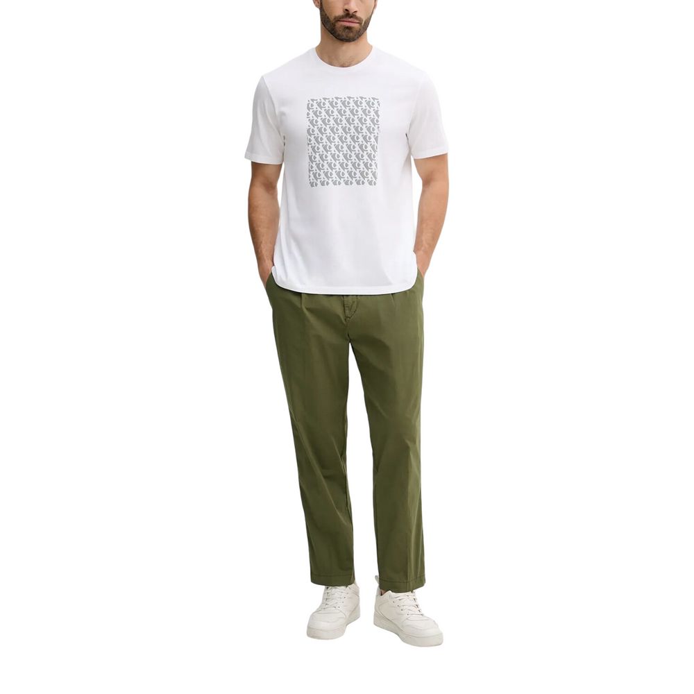 Calvin Klein Jeans White Cotton T-Shirt | Regal Royce