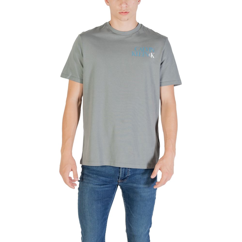 Calvin Klein Jeans Gray Cotton T-Shirt | Regal Royce