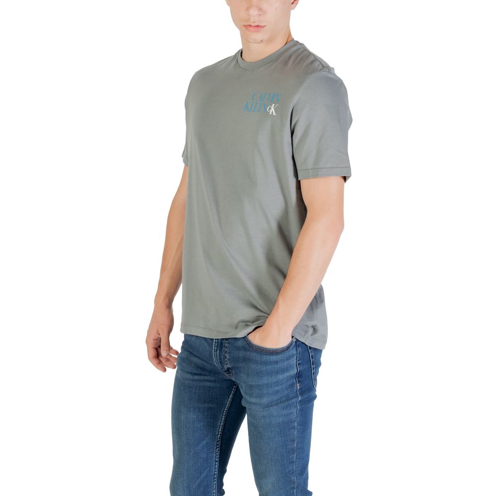 Calvin Klein Jeans Gray Cotton T-Shirt | Regal Royce