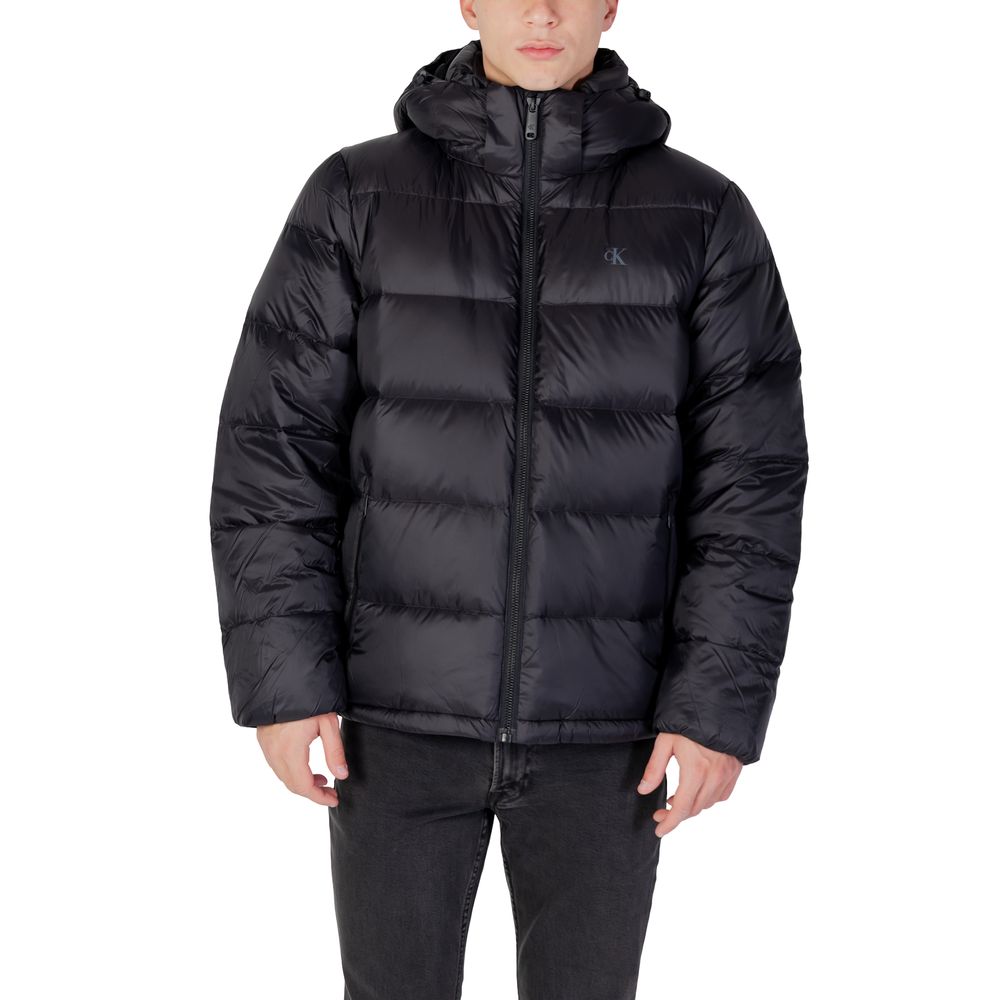 Calvin Klein Jeans Black Polyamide Coat | Regal Royce