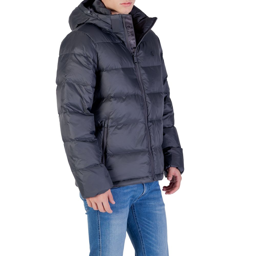 Calvin Klein Jeans Gray Polyamide Coat | Regal Royce