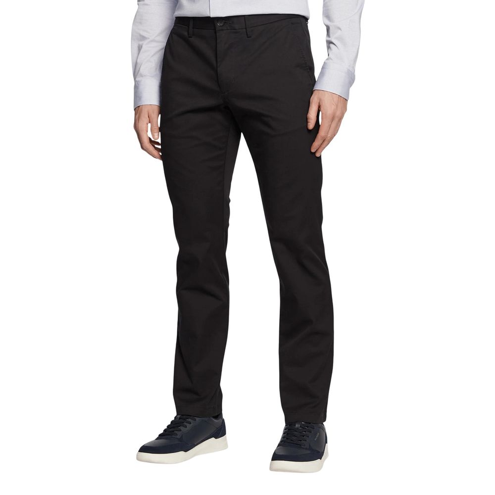 Tommy Hilfiger Black Recycled Cotton Casual Pants | Regal Royce