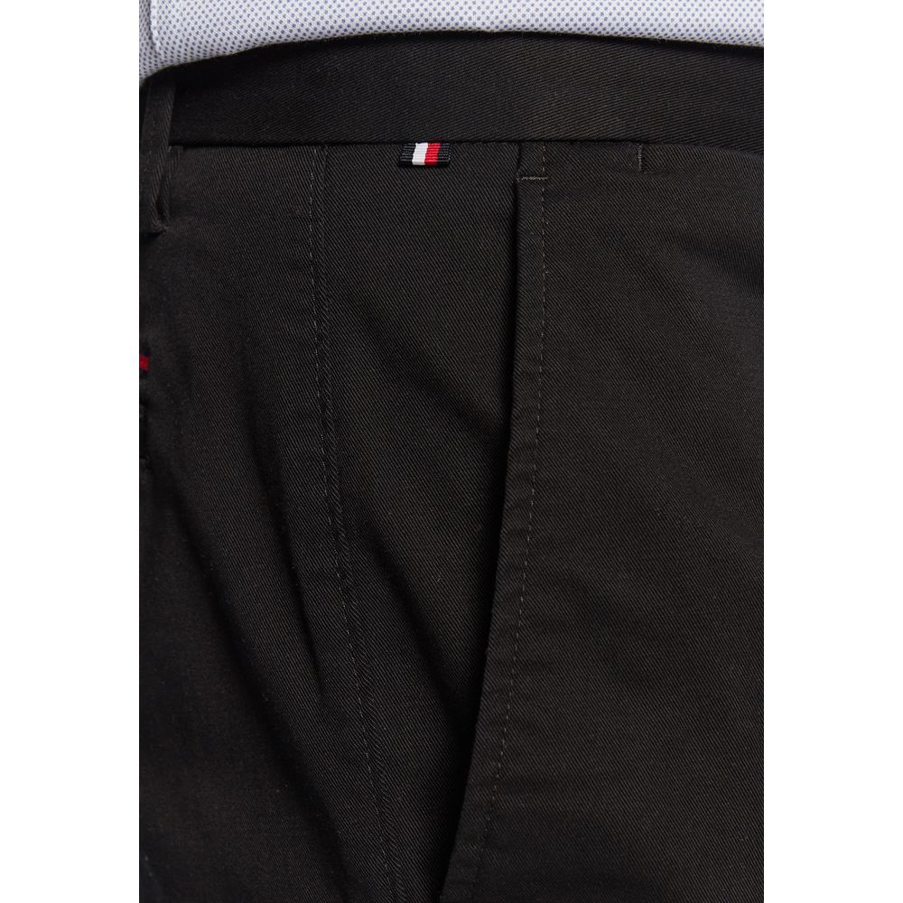 Tommy Hilfiger Black Recycled Cotton Casual Pants | Regal Royce