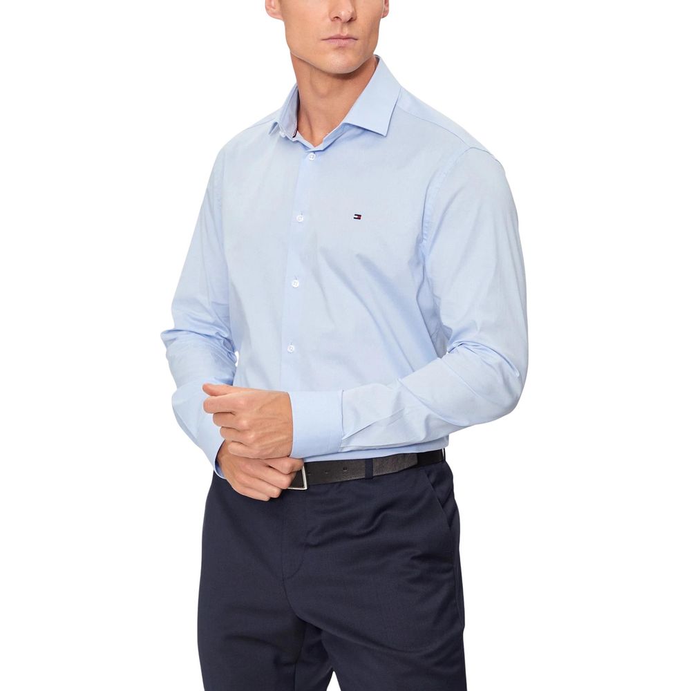 Tommy Hilfiger Blue Organic Cotton Dress Shirt | Regal Royce
