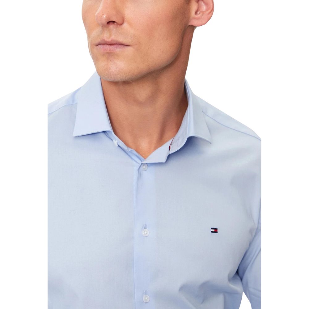 Tommy Hilfiger Blue Organic Cotton Dress Shirt | Regal Royce