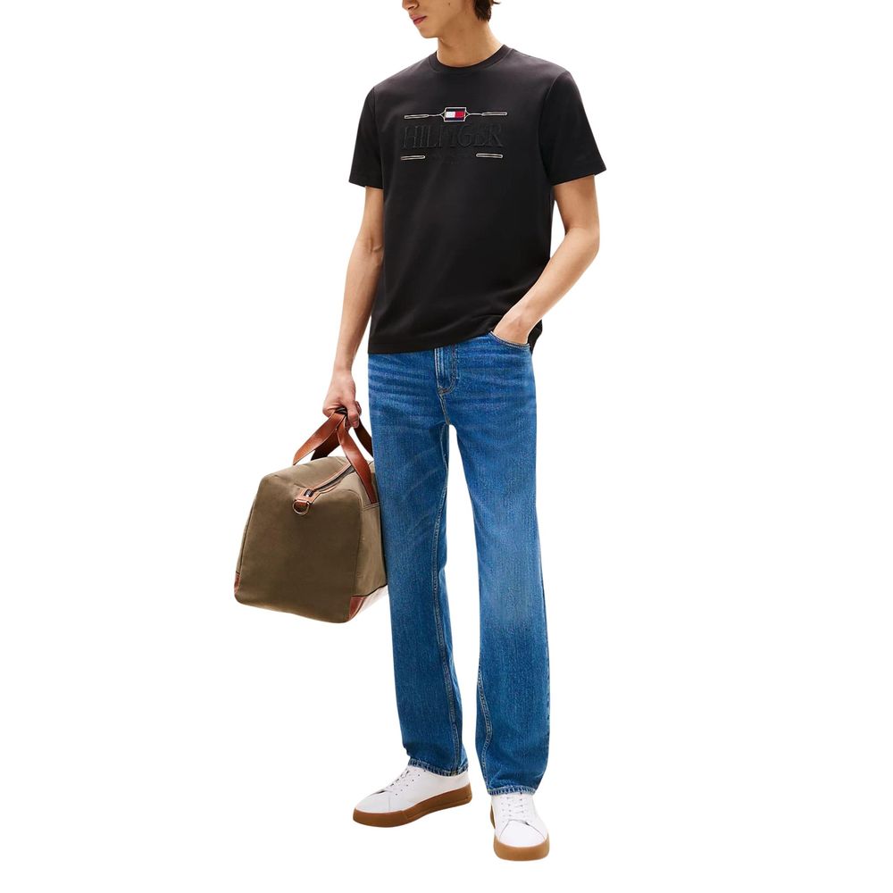 Tommy Hilfiger Black Cotton T-Shirt | Regal Royce