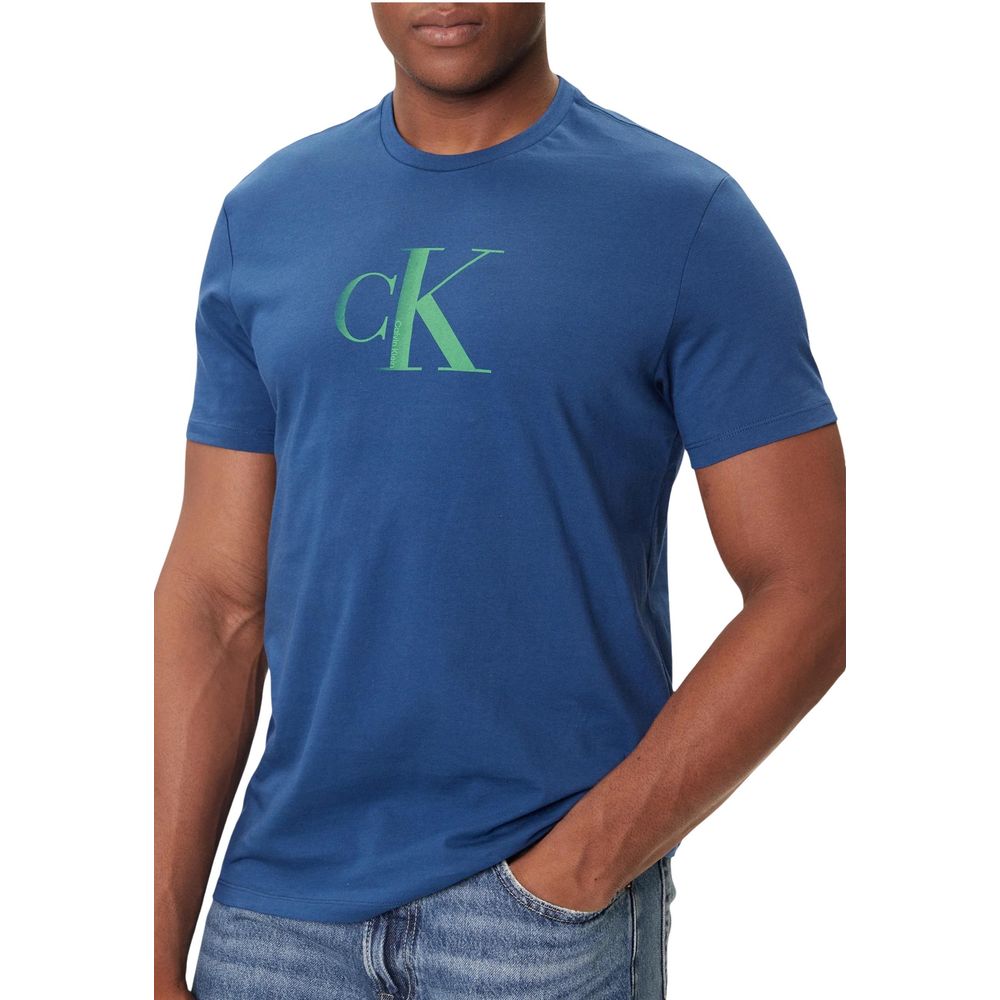 Calvin Klein Jeans Blue Cotton T-Shirt | Regal Royce