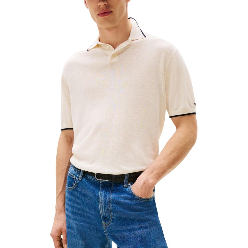 Tommy Hilfiger Beige Lyocell T-Shirt | Regal Royce