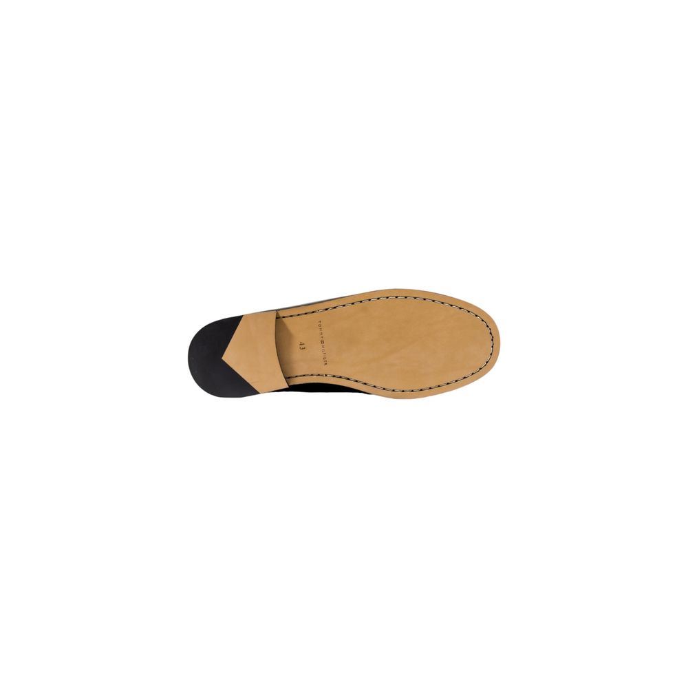 Tommy Hilfiger Black Leather Slip-On Loafers | Regal Royce