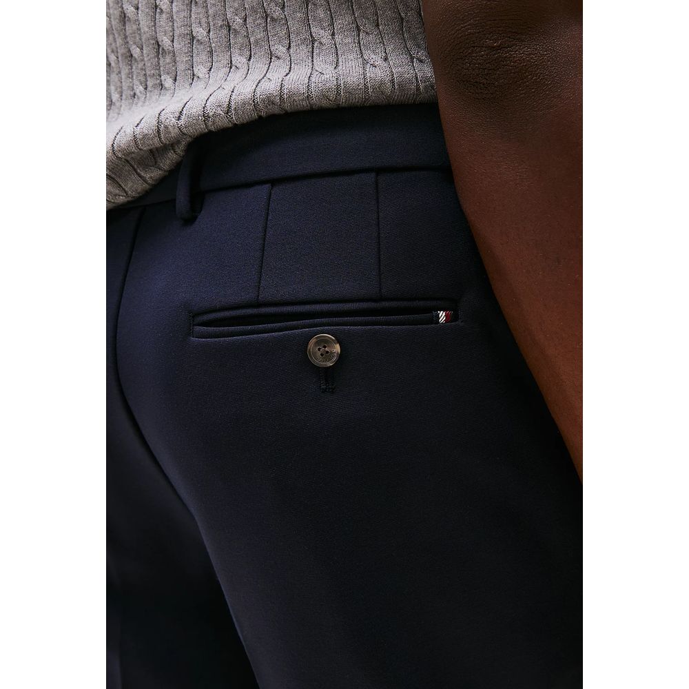 Tommy Hilfiger Blue Recycled Polyester Dress Pants | Regal Royce