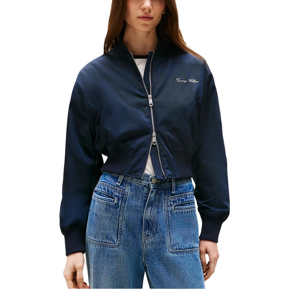 Tommy Hilfiger Blue Recycled Polyester Bomber | Regal Royce