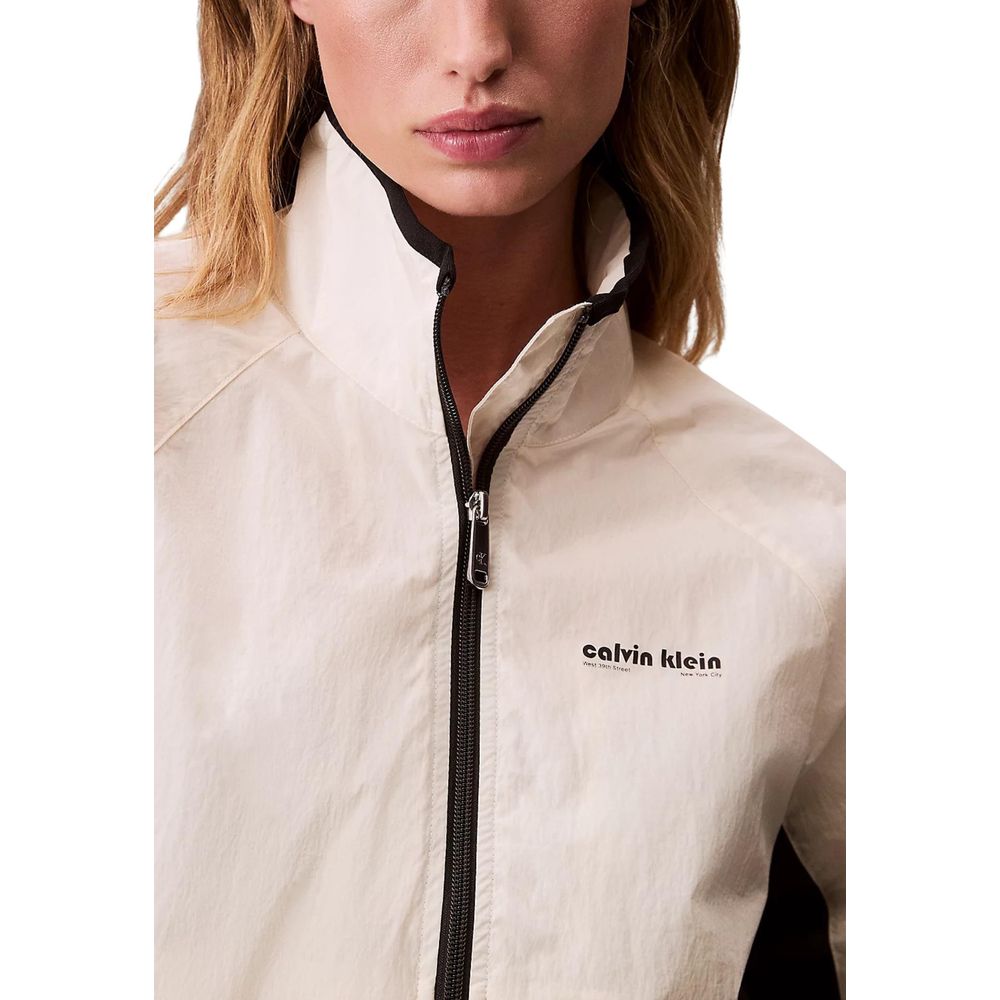 Calvin Klein Jeans White Polypropylene Shell Jacket | Regal Royce