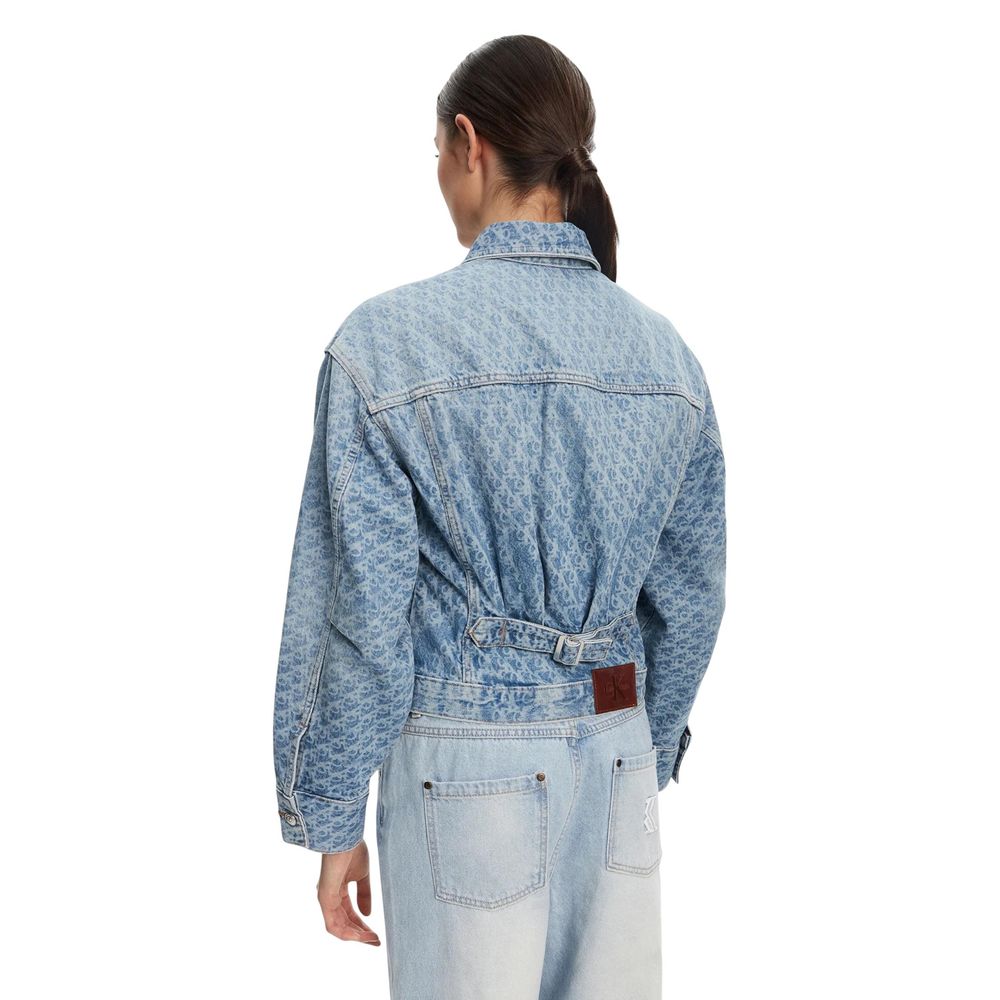 Calvin Klein Jeans Light Blue Cotton Denim Jacket | Regal Royce