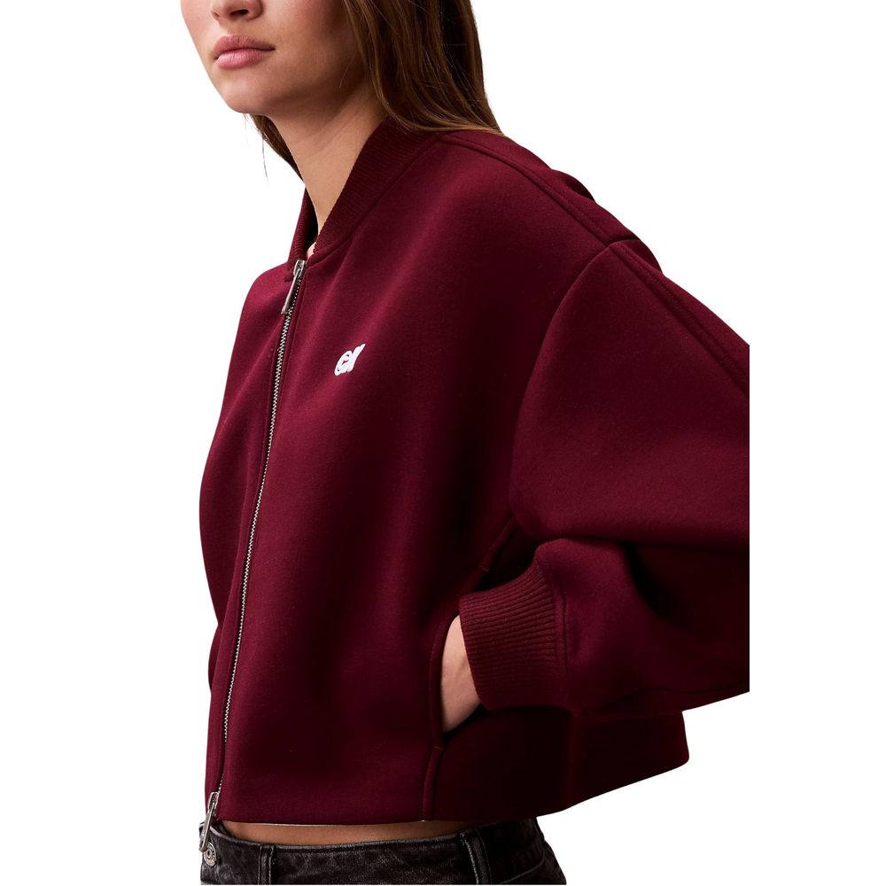 Calvin Klein Jeans Bordeaux Viscose Bomber | Regal Royce
