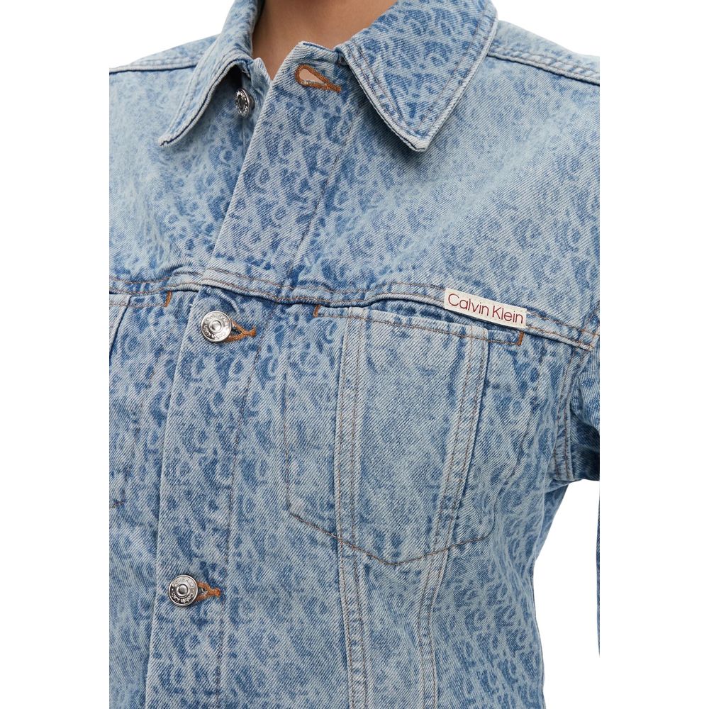 Calvin Klein Jeans Light Blue Cotton Denim Jacket | Regal Royce