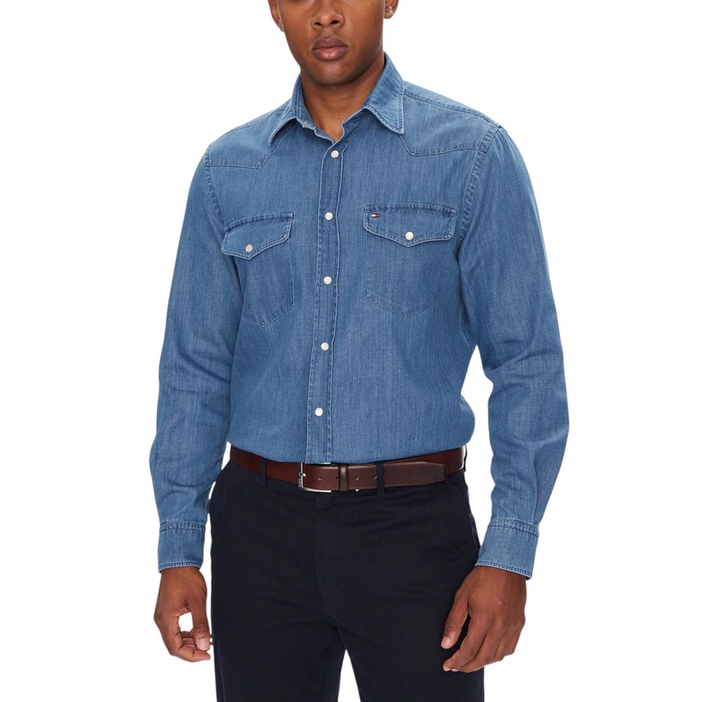 Tommy Hilfiger Light Blue Denim Shirt | Regal Royce
