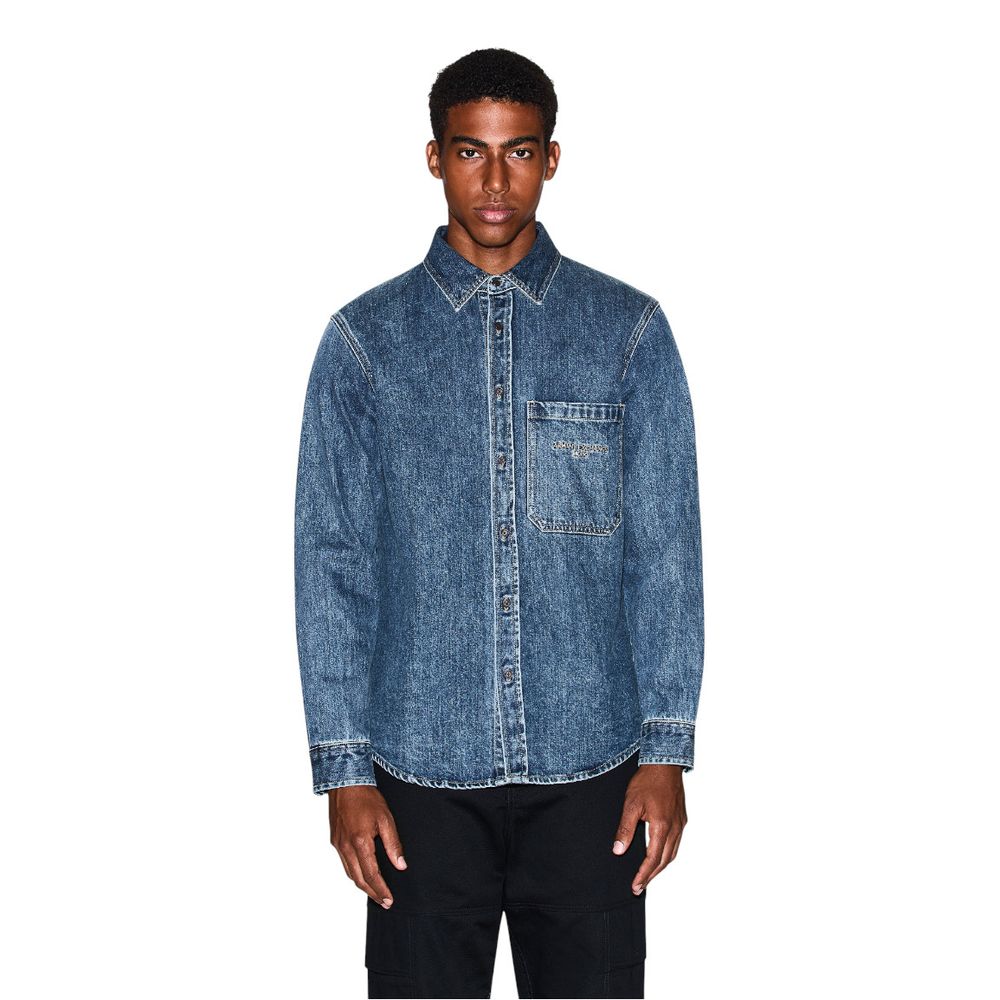 Armani Exchange Blue Denim Shirt | Regal Royce