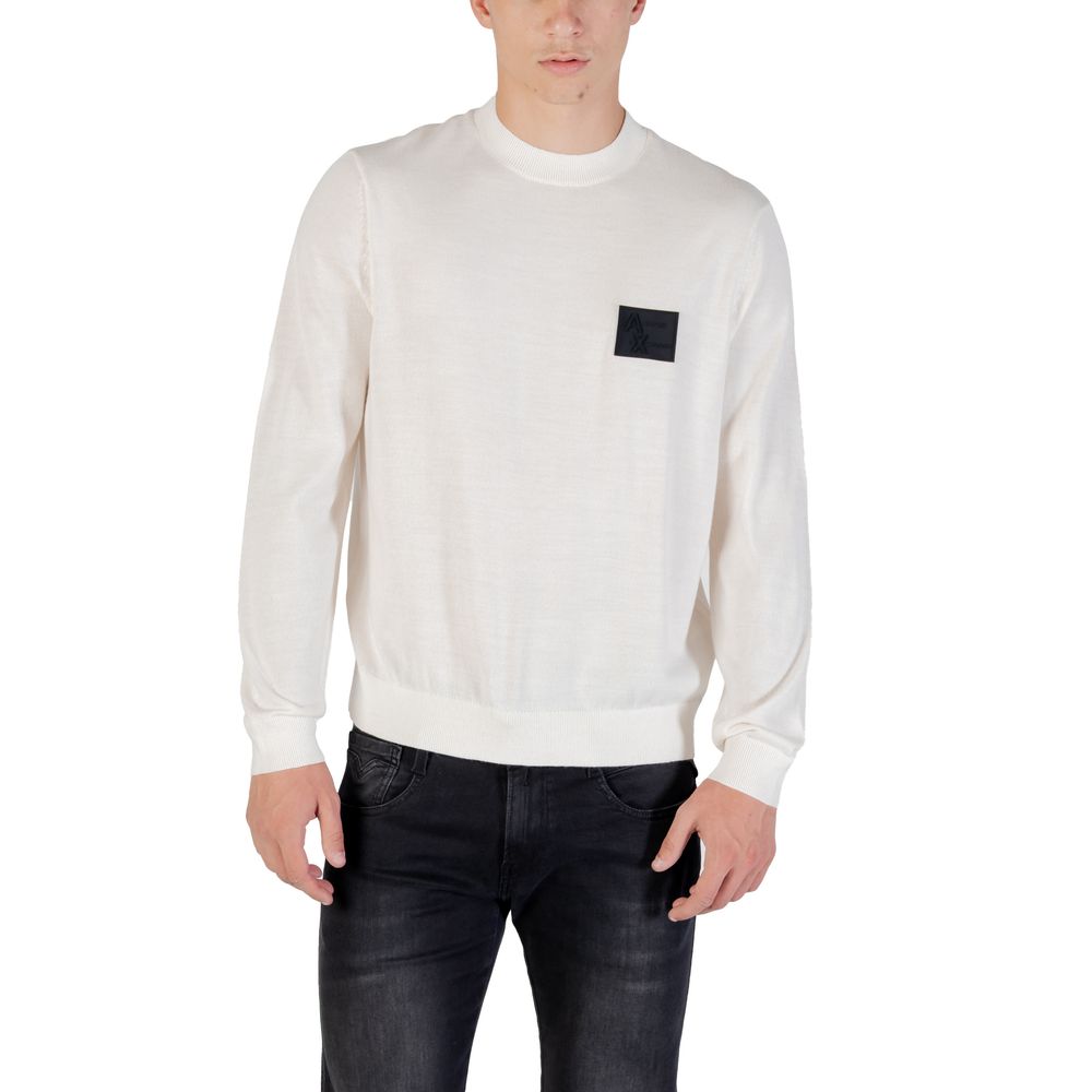 Armani Exchange White Marabou Sweatshirt | Regal Royce
