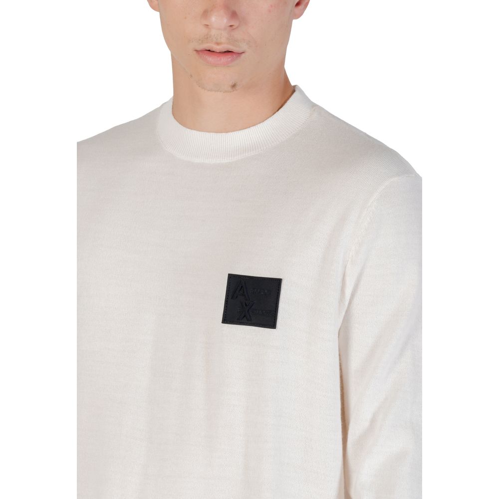 Armani Exchange White Marabou Sweatshirt | Regal Royce