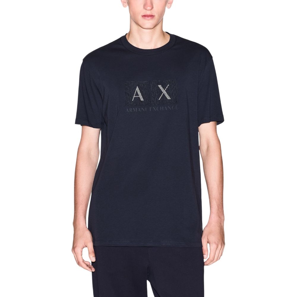 Armani Exchange Blue Cotton T-Shirt | Regal Royce