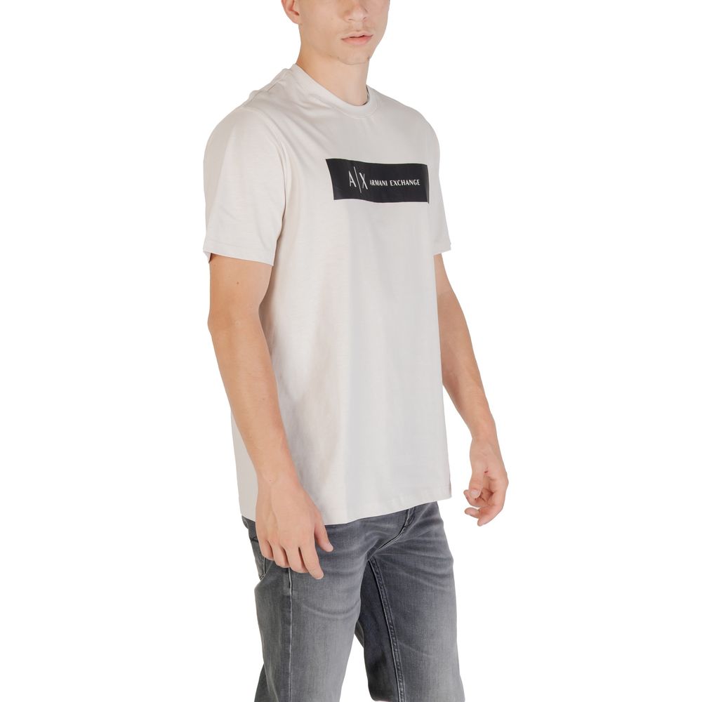 Armani Exchange Beige Cotton T-Shirt | Regal Royce