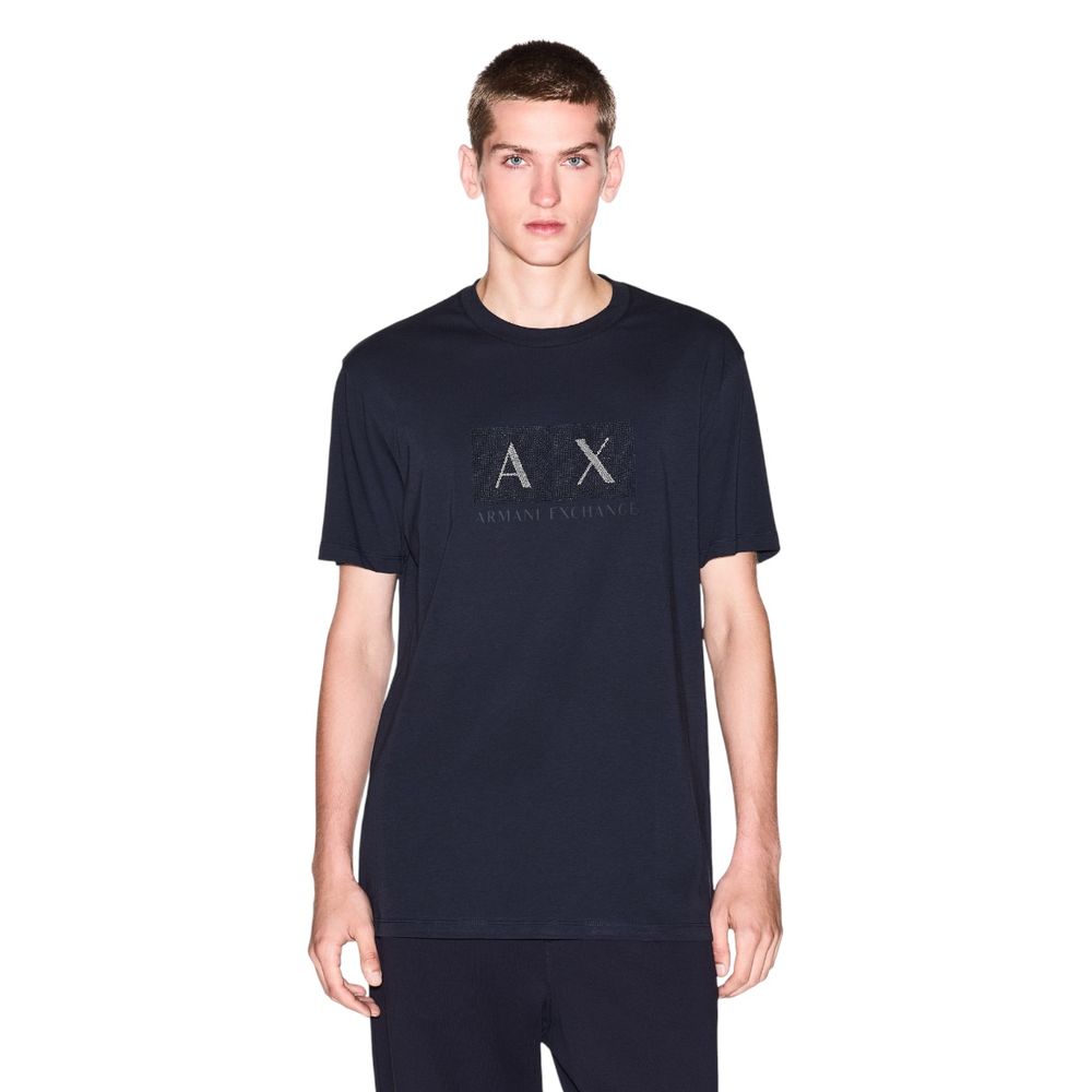 Armani Exchange Blue Cotton T-Shirt | Regal Royce