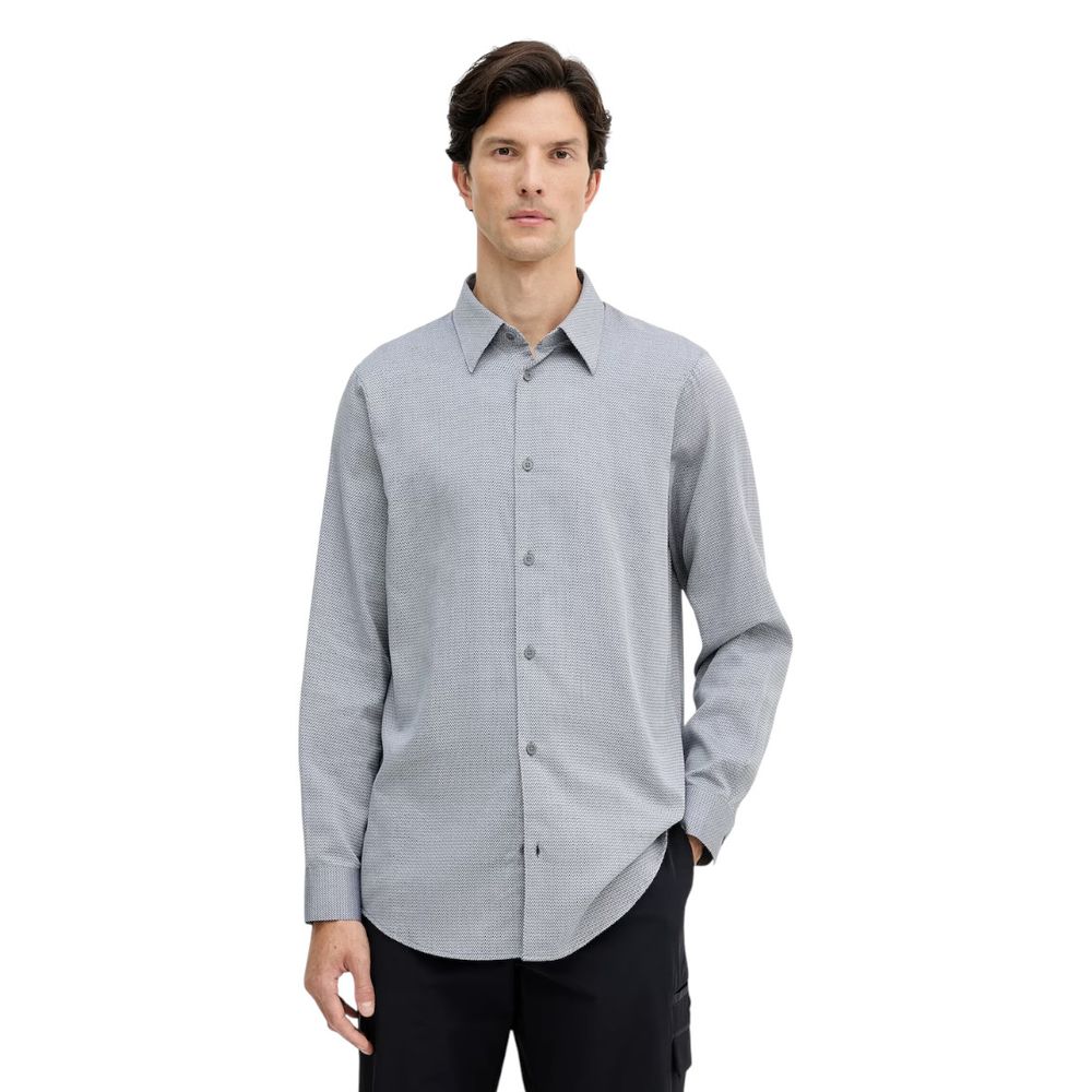 Armani Exchange Black And White Cotton Dress Shirt | Regal Royce