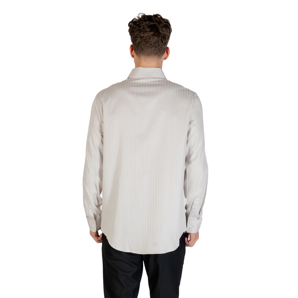 Armani Exchange Gray Cotton Pattern Shirt | Regal Royce
