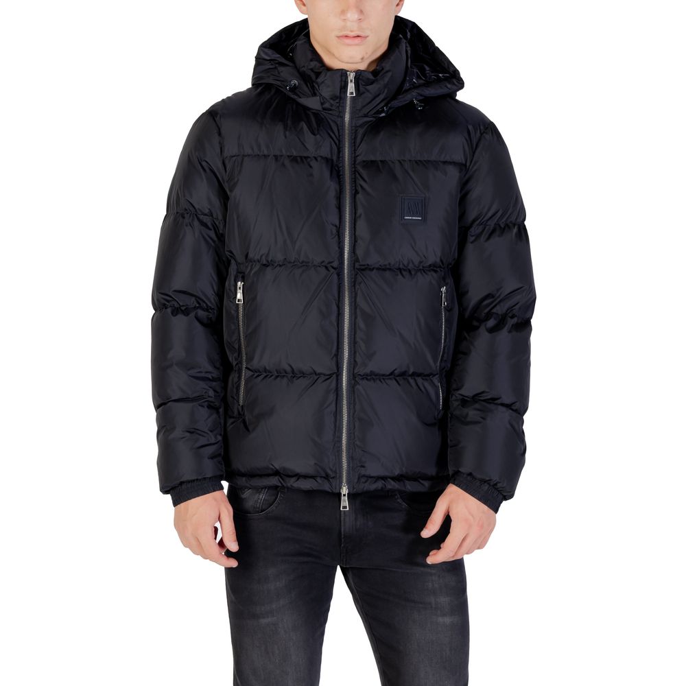 Armani Exchange Blue Polyamide Coat | Regal Royce
