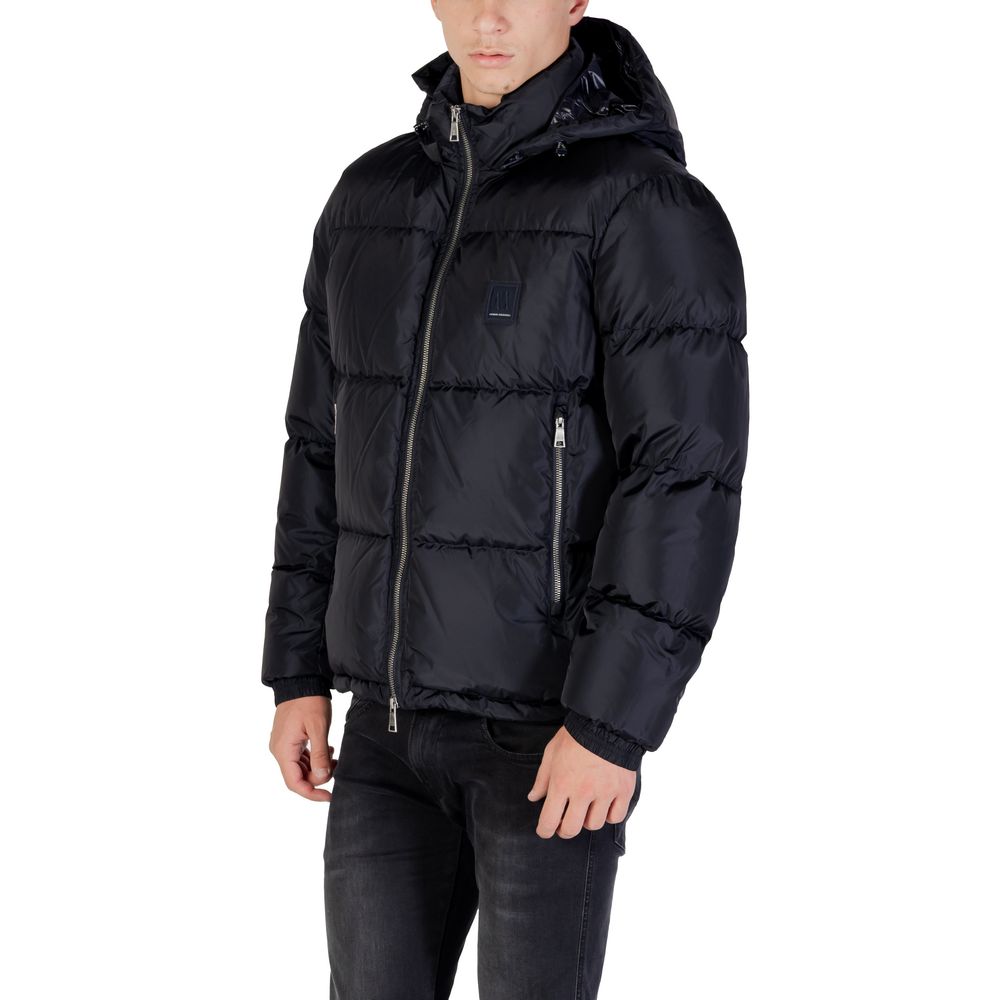 Armani Exchange Blue Polyamide Coat | Regal Royce