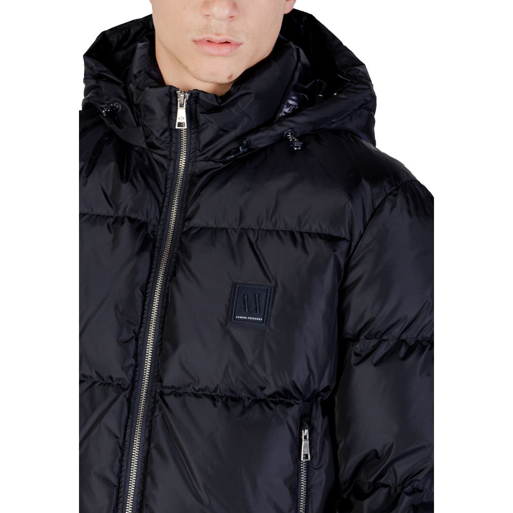 Armani Exchange Blue Polyamide Coat | Regal Royce
