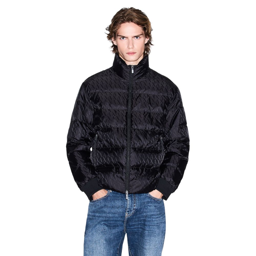 Armani Exchange Black Polyamide Coat | Regal Royce