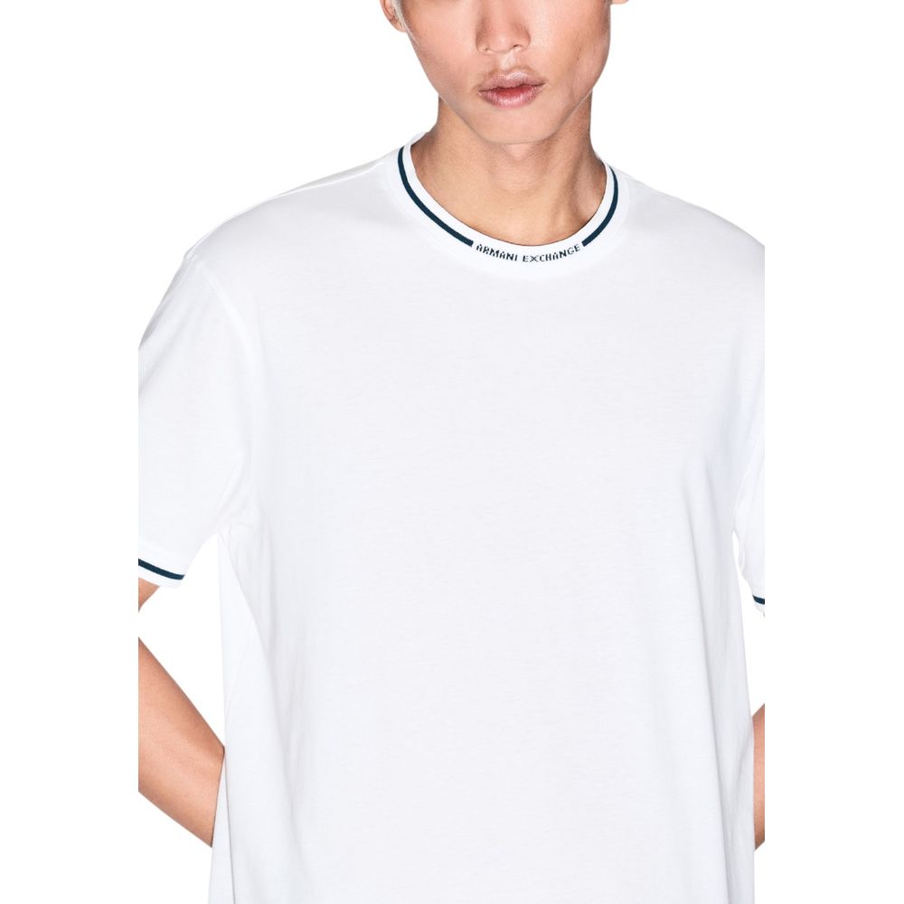 Armani Exchange White Cotton T-Shirt | Regal Royce