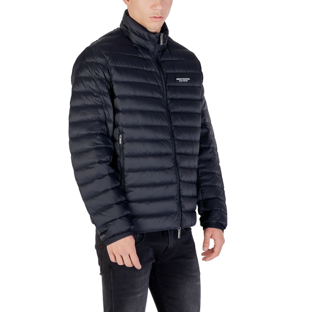 Armani Exchange Blue Polyamide Coat | Regal Royce