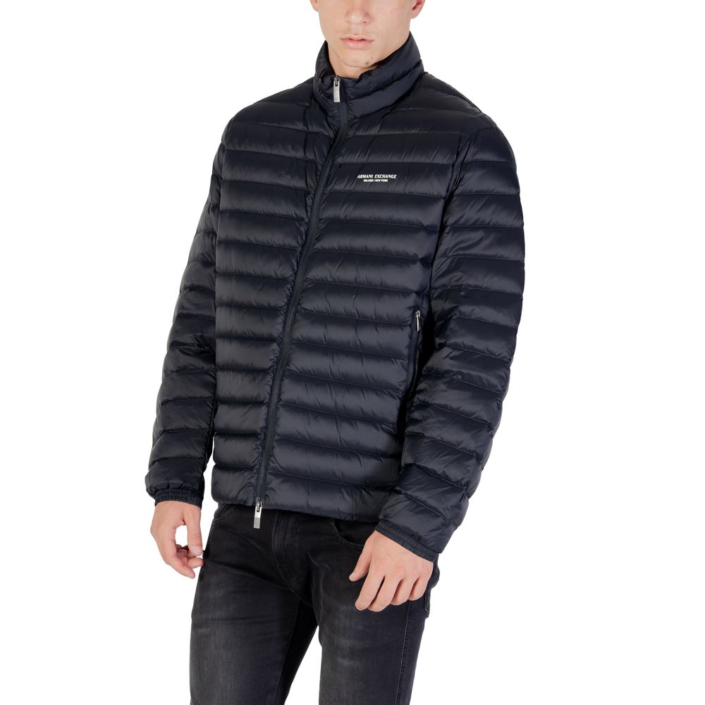 Armani Exchange Blue Polyamide Coat | Regal Royce