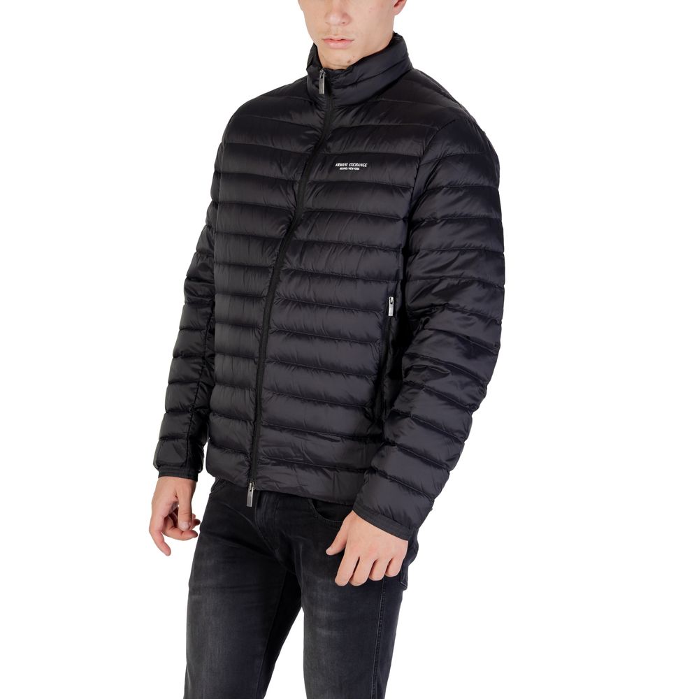 Armani Exchange Black Polyamide Coat | Regal Royce