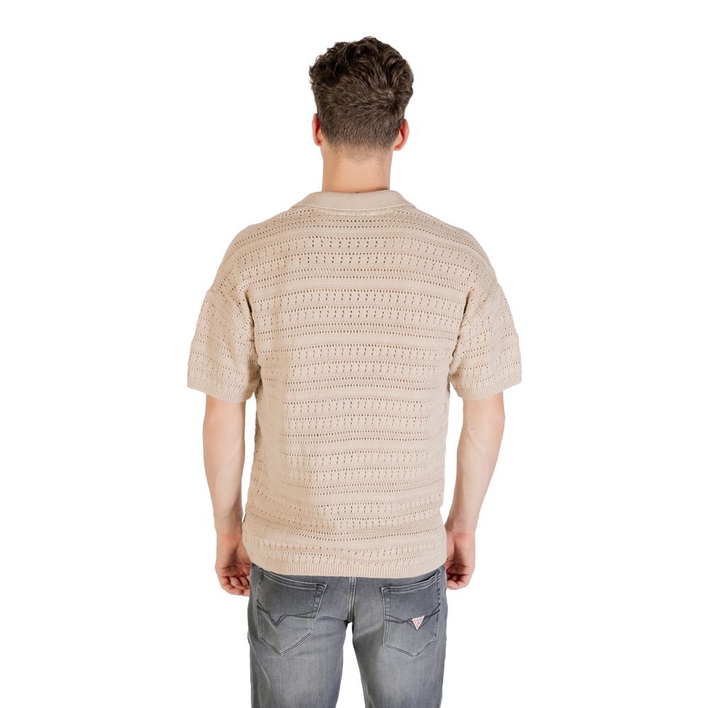 Only & Sons Beige Cotton Shortsleeve Shirt | Regal Royce