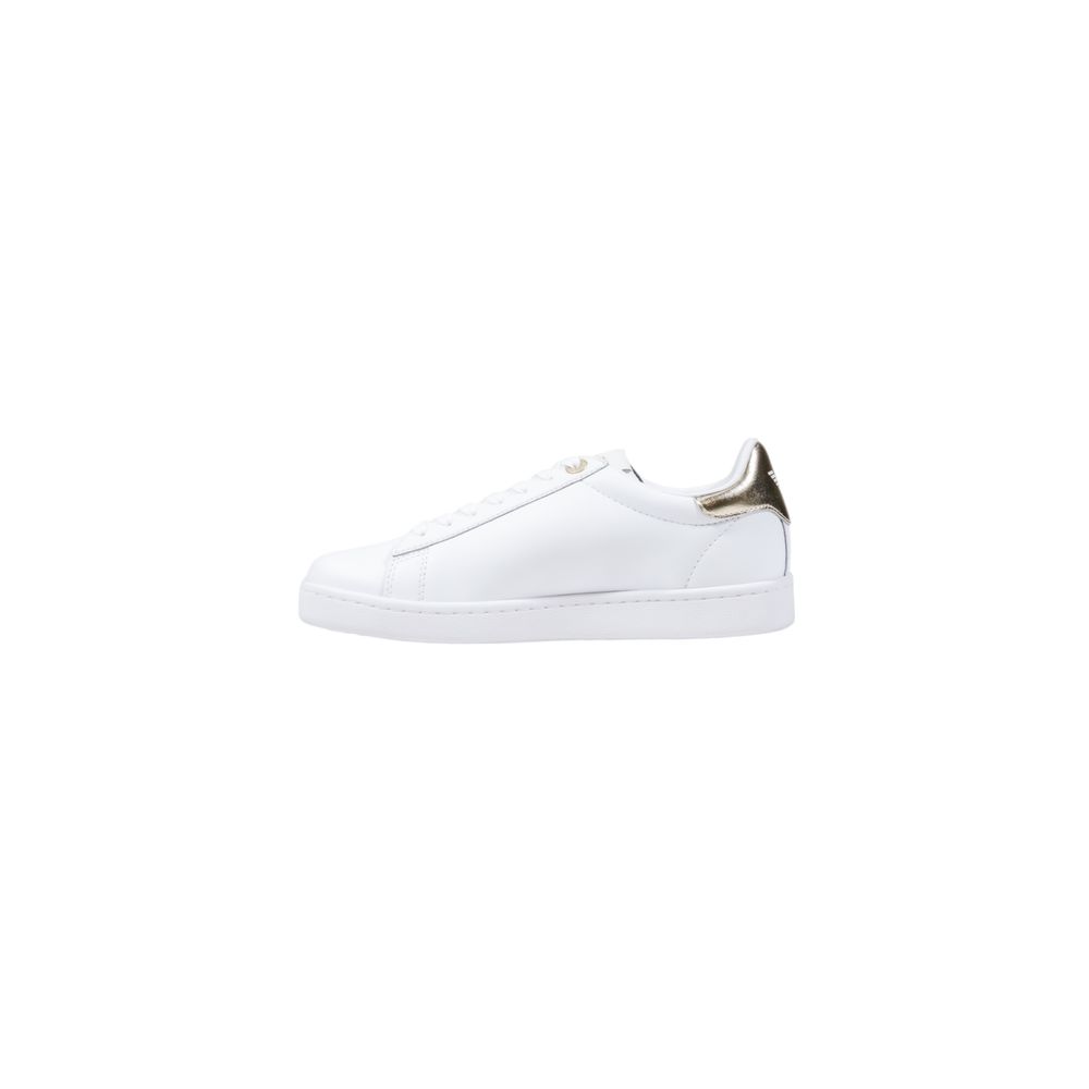 EA7 Emporio Armani White Leather Low Top Sneakers | Regal Royce