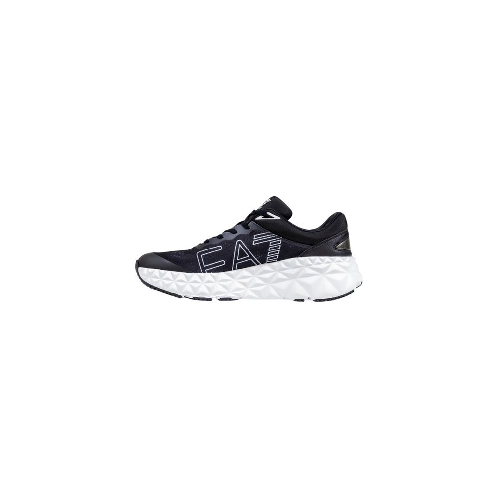 EA7 Emporio Armani Black And White Polyester Athletic Sneakers | Regal Royce