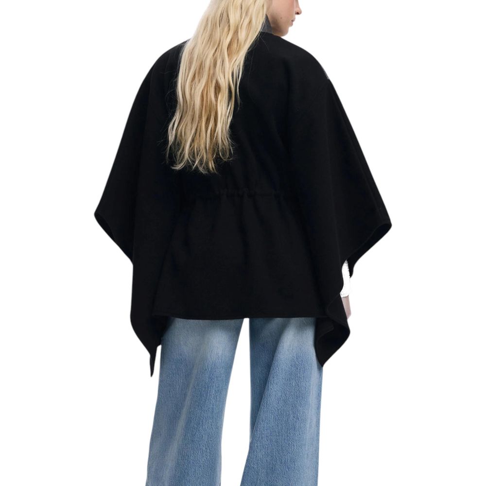 Desigual Black Polyester Jackets And Coat | Regal Royce