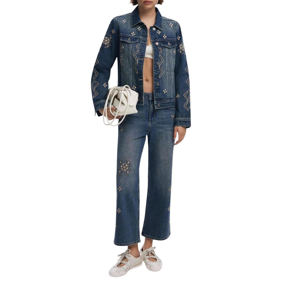 Desigual Blue Cotton Denim Jacket | Regal Royce