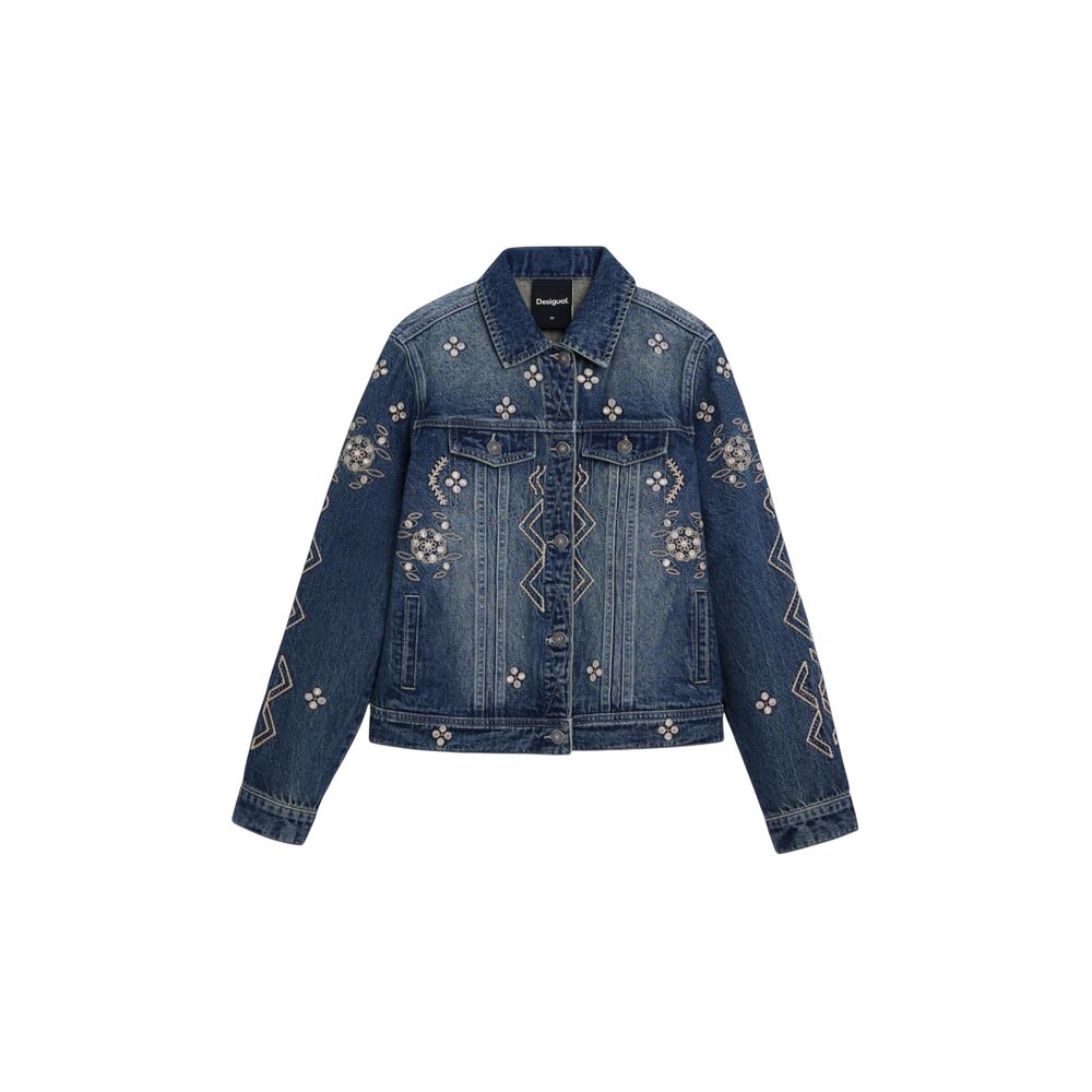 Desigual Blue Cotton Denim Jacket | Regal Royce