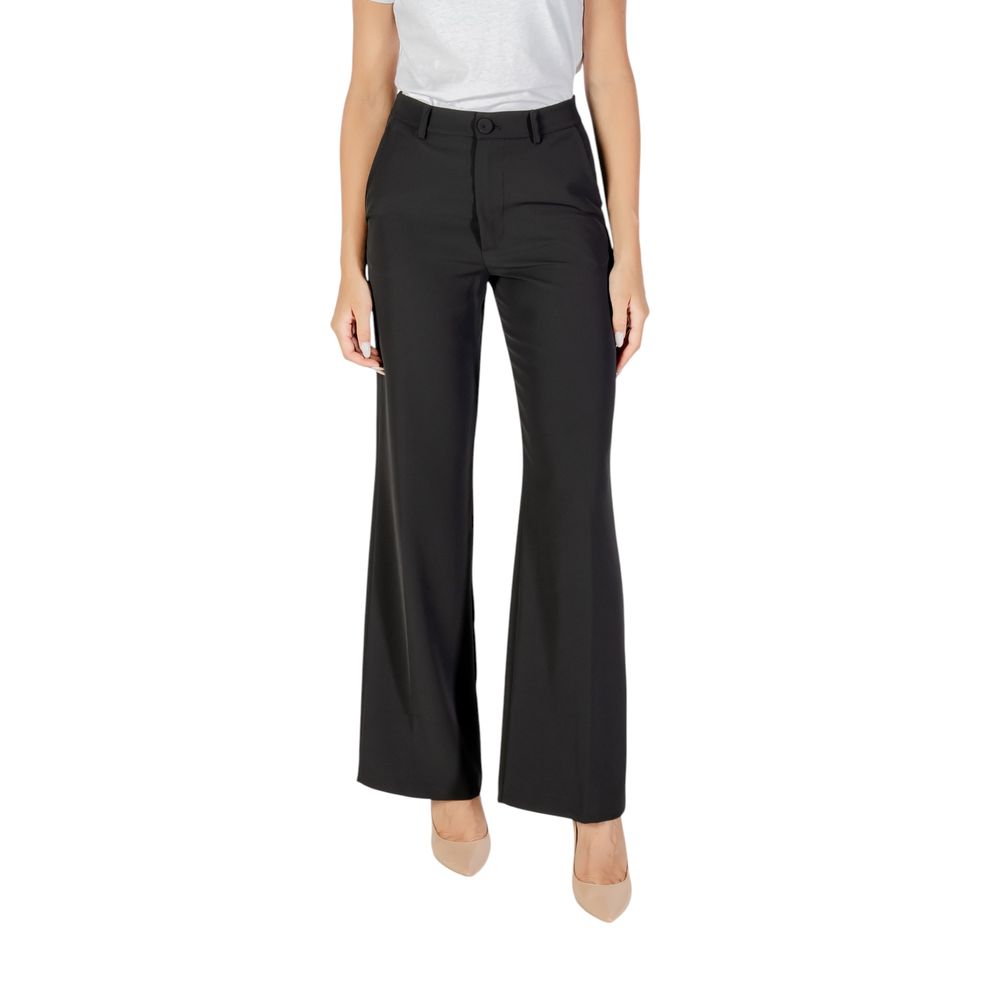 Rinascimento Black Polyester Casual Pants | Regal Royce