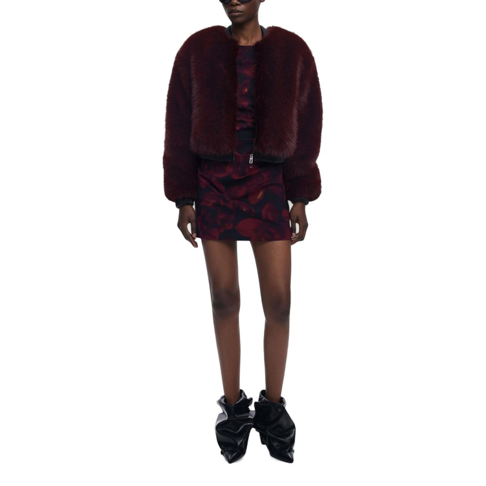 Desigual Bordeaux Polyester Jackets And Coat | Regal Royce