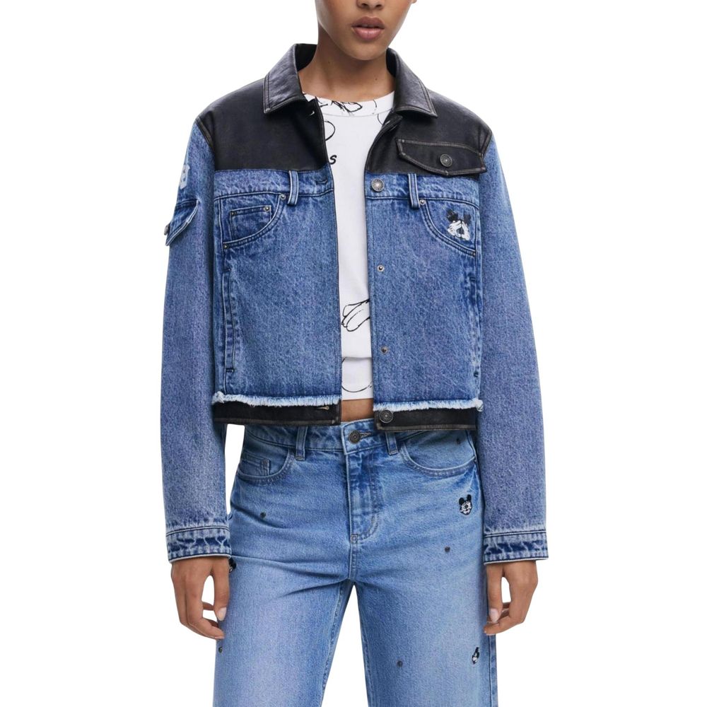 Desigual Blue Cotton Denim Jacket | Regal Royce
