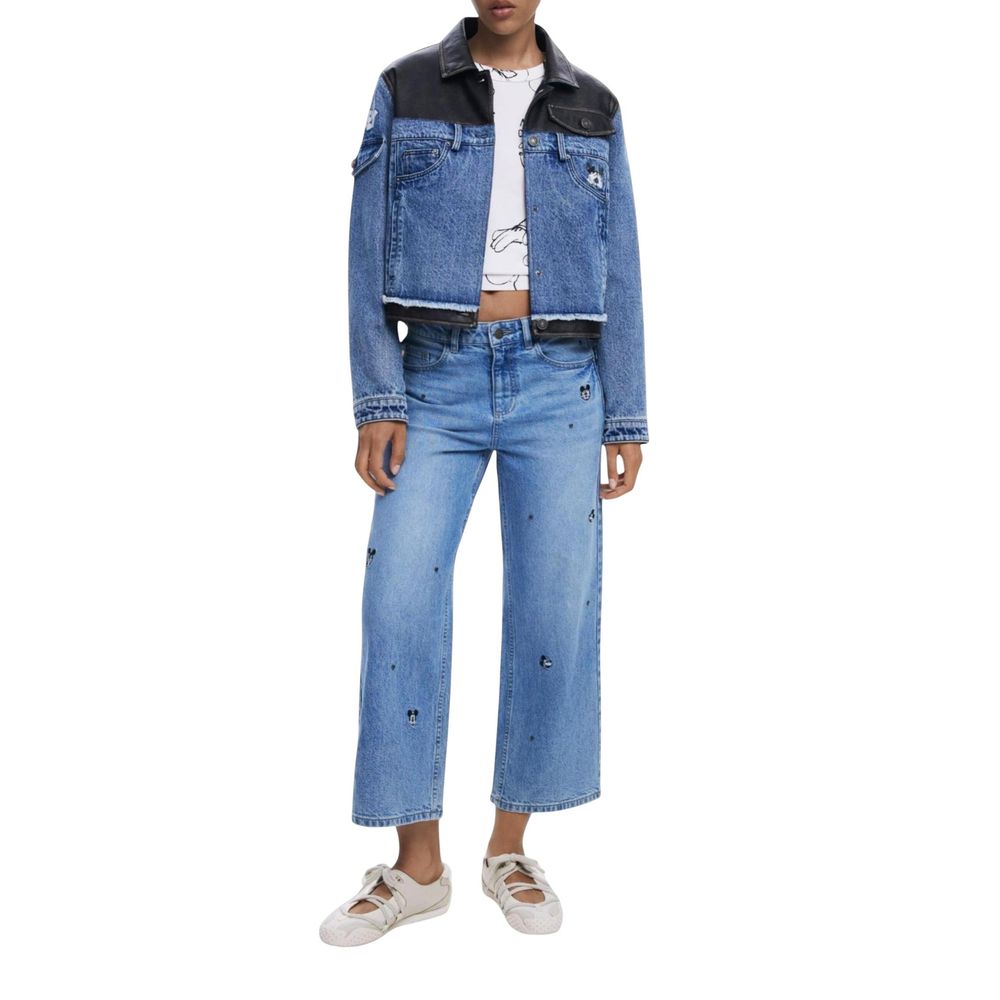 Desigual Blue Cotton Denim Jacket | Regal Royce