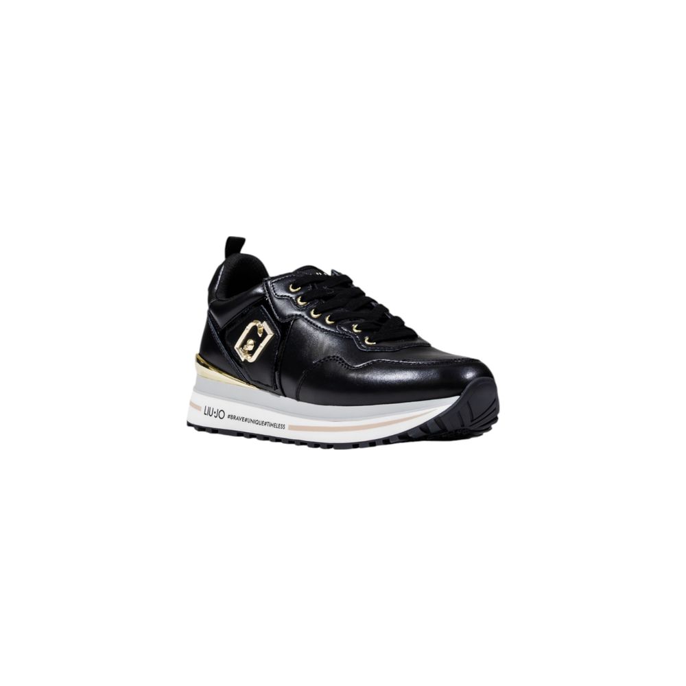 Liu Jo Black Artificial Leather Platform Sneakers | Regal Royce