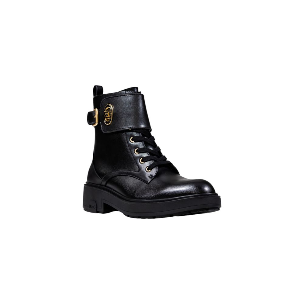 Liu Jo Black Artificial Leather Lace-Up Boots | Regal Royce